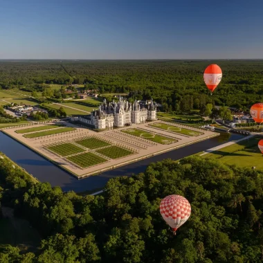 Los castillos del Loira en globo