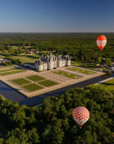 Los castillos del Loira en globo